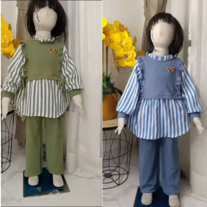 Setelan Baju Anak Perempuan Import Usia 3-12 Tahun