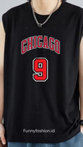 Singlet Pria Chicago 9 Trendy (M L XL XXL) PE Singlet Pria Gym Dewasa