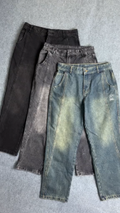 Quần Jean Nam Nữ Ống Rộng Dáng Xuông Quần Bò Nam Hot Trend Phong Cách Hàn Quốc - Jean121