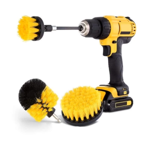 Original FIMEI 4PCS Drill Brushes Tough Nylon Bristles Multipurpose Cleaning Tools 1 Year Warranty