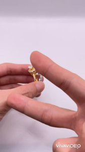 Nhẫn đính đá Nhẫn hột xoàn đá cao Titan không phai không rỉ sét màu 18k và bạch kim mã 14