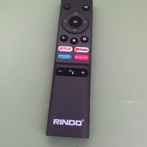Điều khiển tivi Rindo giọng nói chính hãng loại ngắn phím êm remote rindo tv thông minh smart zin theo TV- Hàng mới