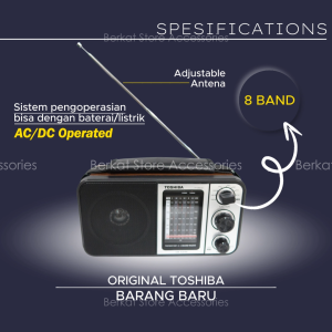Radio Listrik Portable Toshiba TY-HRU30 Original Radio Toshiba TY-HRU30