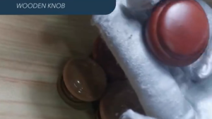 Cabinet Handle Round Wood W/Screws Furniture Drawer Pulls Handles