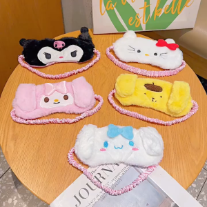 Penutup Mata Tidur Bulu Lembut Karakter Sanrio Lucu Sleeping Eye Cover Melody Kuromi Cinnamoroll