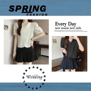 LHMonday งานใหม่แกะกล่อง เสื้อแฟชั่นสไตล์เกาหลีผู้หญิง งานแต่งขอบลูกไม้ ทรงสวย งานกระดุมสุดน่ารัก เพิ่มความเกาหลีเกาใจด้วยโทรสีสุดมินิมอลถึง 4 สี รุ่นนี้แมทช์ลุคง่าย ใส่กับอะไรก็เข้า ใครสนใจเสื้อคุณภาพดีๆลั่งเลย