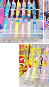 INDO - Pena Kartun Isi 6 PCS / Bolpoin Mekanik Motif Kartun / Set Bolpoin Gel