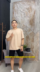 BAPIN Kaos Oversize Pria Ceillo - Baju Kaos Pria Polos Lengan Pendek