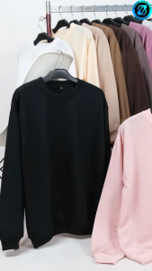 Sweater Crewneck Sweatshirt Polos Oversize Cowok - Cewek / Pria Wanita Terlaris - Bahan Fleece - Size M - L - XL - XXL - Switer Polosan
