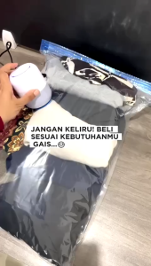 DBI Vacum Plastic Bag Travel Serbaguna Ziplock Penyimpanan Pakaian Set Traveling Plastik Vacuum Baju Tempat Penyimpanan Bantal Selimut Multifungsi