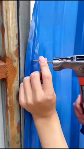 COD Alat paku tembok beton rivet ramset manual tembak otomatis mini gun paku satu set baja 7.3 mm