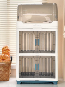 【Fast delivery】EDWINI  Dish Rack Organizer Cabinet 2/3 Layers Multifunctional Kitchen Tableware Cupboard With Cover Dish Drain Cabinet Plate Organizer