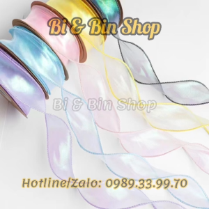 Ruy Băng Voan Cừ Đuôi Cá Dùng Bó Hoa Gói Quà Làm Đồ Thủ Công Trang Trí Làm Phụ Kiện Thời Trang