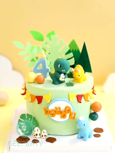 【Ready Stock】Cute Cartoon Dinosaur Cake Topper For Kids Birthday Party Decorations