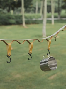 5 Pcs Set Kait Gantung Barang PU HOOK Camping Outdoor Kulit Easy Release Model Kancing