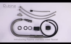 [RUBINE] INOX Pull-Out Kitchen Sink Mixer / Cold Tap 7743PS-SS/ 7743PS BK/7743PS-GM Gun Metal/7743PS-GD Gold