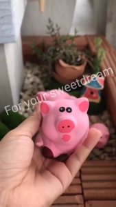 ตุ๊กตาจัดสวน ตุ๊กตาจัดสวนหย่อม ชุด 5 ตัว แม่หมู ลูกหมู ลูกหมู หมูเซรามิค ตุ๊กตาเซรามิค แต่งบ้าน