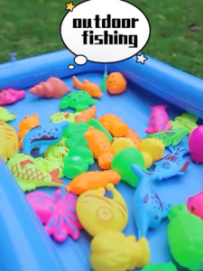 Mainan Pancing Ikan 26PCS + Kolam Pancingan Magnet Anak Mainan Pancing Ikan / Kids Magnetic Fishing Toy Set with Inflatable Pool Playing Water Baby Bath Toys Fishing rod Outdoor Fun Game Water Toy for Child