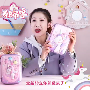 Kotak Pensil Resleting Gambar 3D Timbul Model Terbaru Aneka Karakter