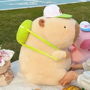 Đồ chơi búp bê vải nhung bóng chày capabala màu hồng capybara xuyên biên giới cho nữ sinh và đồ chơi trẻ em hỗ trợ Đúc nén