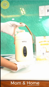 Bình Nấu Cháo Đa Năng Bambi TOBÉ giữ ấm mang du lịch nấu cơm nấu mì hầm thịt chưng yến đun nước pha trà MS 1121 Bảo hành 12 tháng