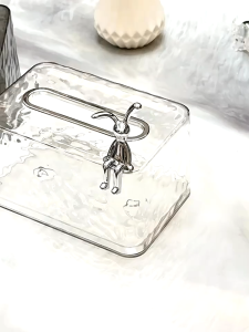 กล่องทิชชู่สไตล์ครีมเครื่องประดับห้องนั่งเล่นกล่องกระดาษระดับไฮเอนด์สร้างสรรค์