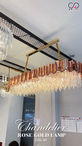 Infinity Space: CDL-10 Rose Gold โคมไฟห้อยระย้า โคมไฟโถง โคมไฟคริสตัล Chandelier Crystal Lamp Luxury