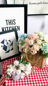 [1 Bouquet] Hand Bouquet Mixed Artificial Flower Peony Rose European Rose Hydrangea Daisy Dandelion Bunga Tangan Kahwin