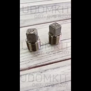 ปลัั๊กอุด แสตนเลส เกลียวนอก หัวสี่เหลี่ยม SUS304 ขนาด 1/4