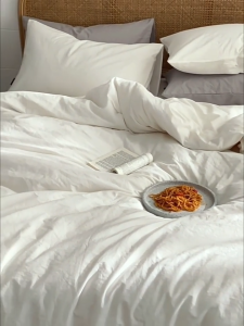 🇲🇾 Ready Stock (Same Day Delivery) PURE WHITE 900TC 35CM Microfiber Bedsheets Set Plain Series