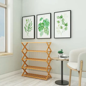 Bamboo Flower Pot Stand Plant Garden Rack balcony rack Gardening Shelf Flower Garden Rack Indoor Outdoor Potted Plant Stand Shelf Rak Pasu Bunga植物架/花架