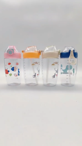 Botol Minum Anak Motif Animal Pengunci Flip On 450ml SLY 2677
