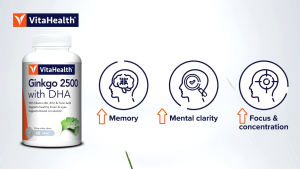 Date 2027 - Viên Uống Bổ Não VITAHEALTH Ginkgo 2500 With DHA Tăng Tuần Hoàn Não Giảm Đau Đầu Chóng Mặt