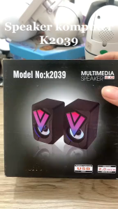 SPEAKER LAPTOP PC BASS MINI KABEL USB 2.0 RGB SURROUND K-2039