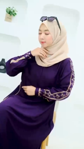GAMIS BORDIR LESSY DRESS EXCLUSIVE ANNASIHAH/BASIC DRESS POLOS BORDIR PREMIUM