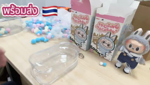 Labubu ตุ๊กตาถุงเก็บฝุ่นถุงเก็บจี้ PVC โปร่งใสป้องกันสกปรกฝุ่นกระเป๋าแสดงกระเป๋าถือฝาครอบป้องกัน ไม่รวมตุ๊กตา