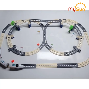 Tàu hỏa xe lửa cao tốc đồ chơi đường ray lắp ráp mô hình đoàn tàu siêu tốc CỠ LỚN tặng PIN MySun