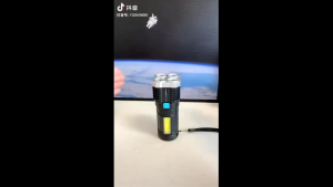 SENTER LED 4 MATA SUPER TERANG SENTER LED RECHARGEABLE CAS ULANG CAS LED USB SENTER 4 MODE JARAK JAUH CAMPING EMERGENCY LAMP