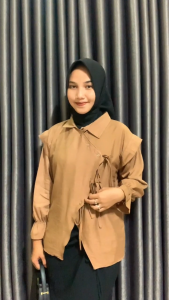 Nanda Blouse Tali Pita Polo Linen Premium Coquette