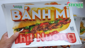 🔥🔥🔥 Miếng Dán BÁNH MÌ THỊT NƯỚNG dùng Trang Trí QuánTủ kính Xe bán hàng...