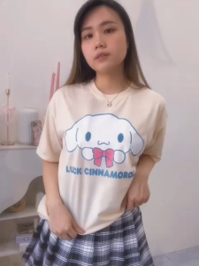 Carotyles Baju Atasan Kaos Couple Keluarga Family Wanita Anak Perempuan Laki Laki Pasangan Oversize Jumbo Lengan Pendek Panjang Korean Style Terbaru Luck Kuro