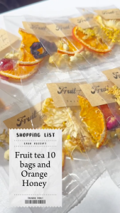 ชาผลไม้ 10 ซองและน้ำผึ้งส้ม หอมหวานจากธรรมชาติ Teraka