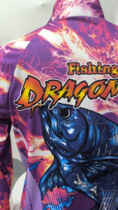 ลาย DRAGON FISH V3 เสื้อตกปลา JK Thailand เสื้อกันยูวี ป้องกันรังสี UV 80% แห้งเร็ว
