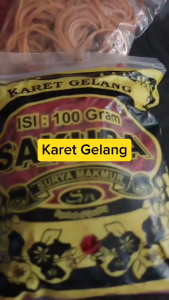 Karet Gelang isi 100gram / karet ikat bungkus plastik es batu