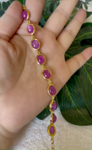 💥สร้อยข้อมือพลอยทับทิมกิมบ่เซี่ยง ทับทิมสีชมพู พลอยสวยคัดเกรดเสริมดวง เสริมราศี เครื่องประดับของแท้สินค้ามีใบรับประกันดูแลตลอดการใช้งาน BING BING