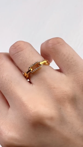 HABIB Oro Italia 916 Yellow and White Gold Ring GR50430623(YW)-BI (22K Gold)