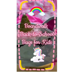 Boardwalk Hatice Kids pattern Print Backpack with lunchbag and pencil case