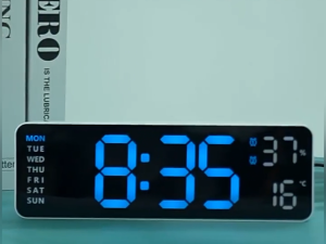 ​🚚3 Days Arrive🚚 Digital Wall Clocks LED Alarm Clock Large Display Table Clock Wall-mounted Multi-functional Temperature Date Calendar Home 12/24H for Bedroom Living Room Home Decor
