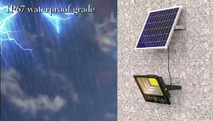 READY STOCK 300W Solar Light lampu Solar outdoor lighting Flood Light Spotlight Waterproof Remote Control garden Light