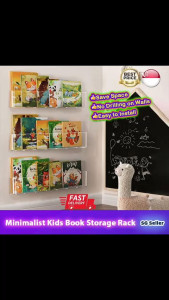 【SG Ready Stock】No-Drilling On Walls Minimalist Kids Floating Book Storage/Display Rack★Children/Toddler/Baby Bookshelf✅Acrylic Wallshelf✅Simple Transparent Organiser✅